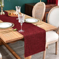 NEWISHER Reversible Double Layer Table Runner Faux Linen Fabric, 13x60inch | by Newisher