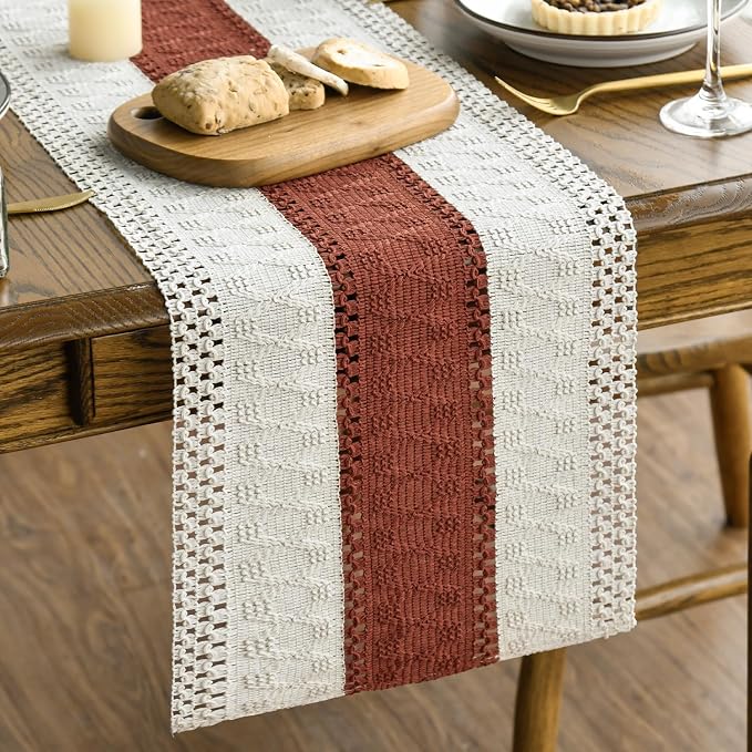Artoid Mode Caramel Farmhouse Rustic Table Runner 12x72 Inch | Seasonal Holiday by ArtoidMode