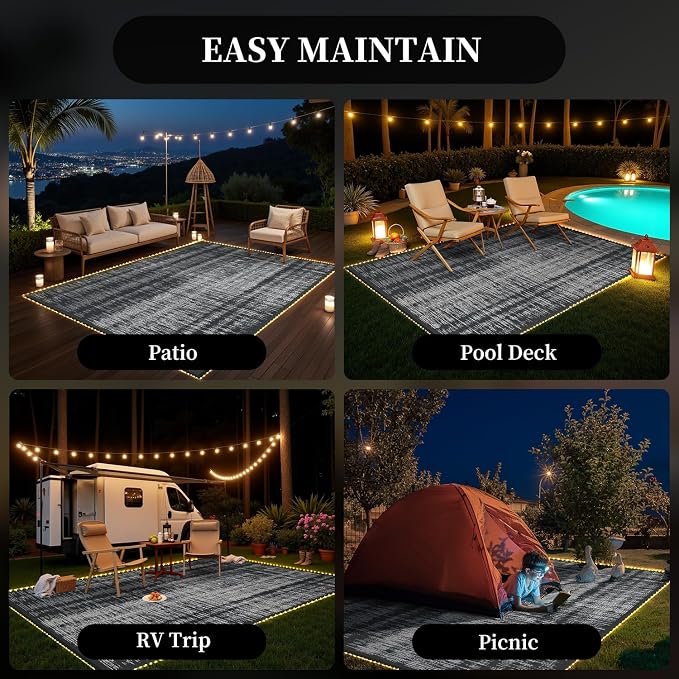 MontVoo Outdoor Rug Waterproof 6x9 ft - Image 6