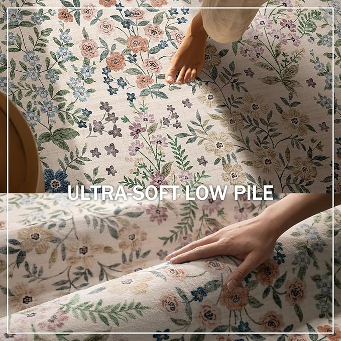 Washable Kitchen Rug Runners for Hallways: 2'6"x8' Bedroom Rug Non Slip Low - Image 5