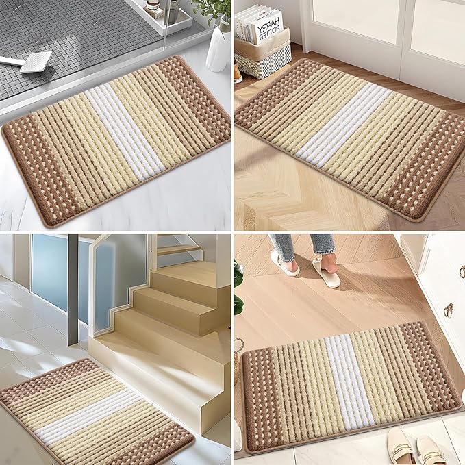 Kitinjoy Indoor Outdoor Door Mat, 36x24 Non-Slip Absorbent Dirt Trapper - Image 6