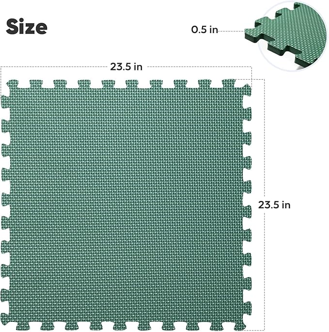 36 Pack Home Gym Mat, Puzzle Exercise Mat, EVA Interlocking Foam Floor Tiles - Image 2