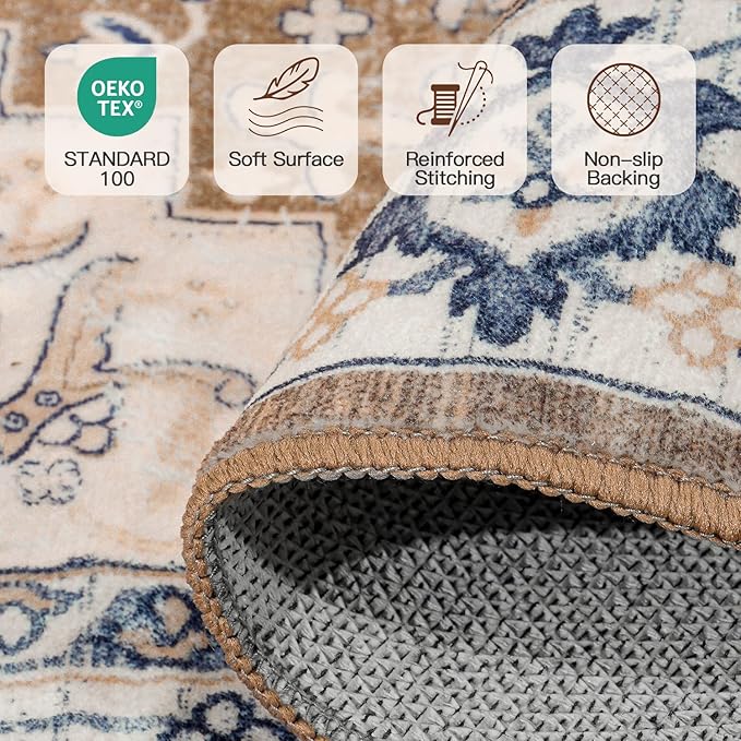 Lofus 2x5 Runner Rug for Hallways, Washable Kitchen Rugs, Non-Slip Rugs for - Image 5
