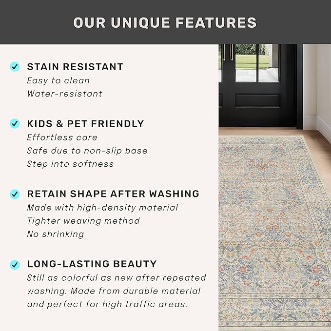 Washable Bathroom Rugs, Non-Slip Small Throw Rug - Image 6