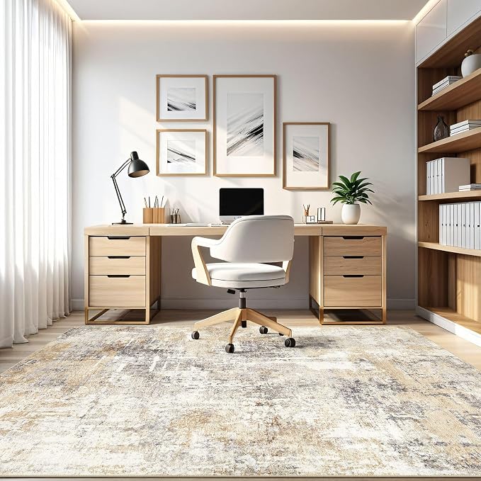 Area Rugs 8x12 Living Room: Washable Large Abstract Modern Soft Rugs Stain - Image 8
