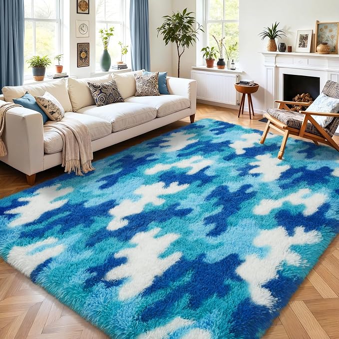 AROGAN Soft Fuzzy Kids Rugs for Girls Room Playroom 4x6 Feet, Fluffy Cute - Image 3