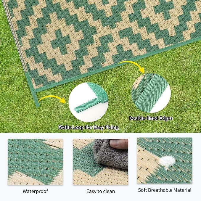 Outdoor Rugs Patio Camping Waterproof - Image 6