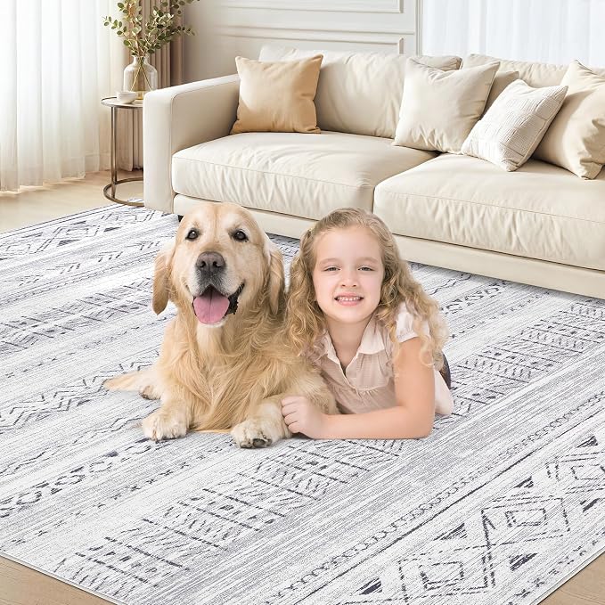 cotiled 9x12 Area Rugs Living Room Rug: Washable Boho Rugs - Image 6