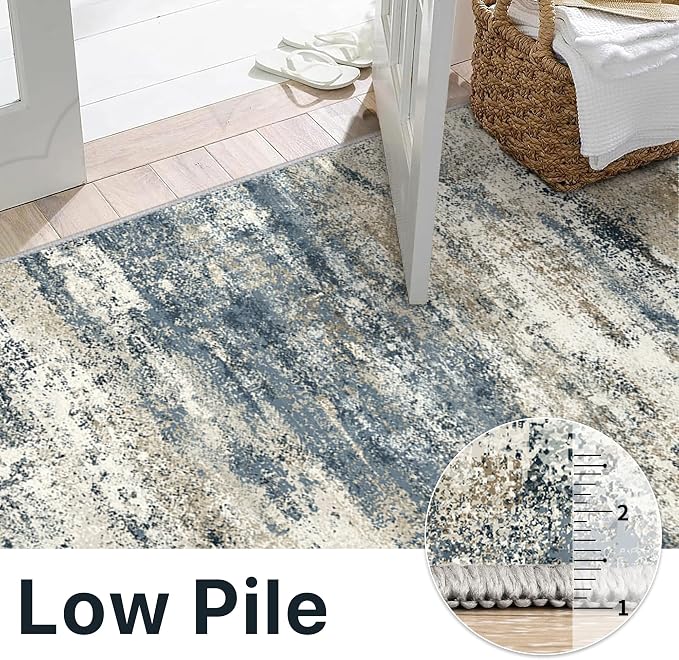 BEIMO Runner Rug for Hallway Kitchen, Soft Modern Abstract Throw Rugs, Low Pile - Image 7