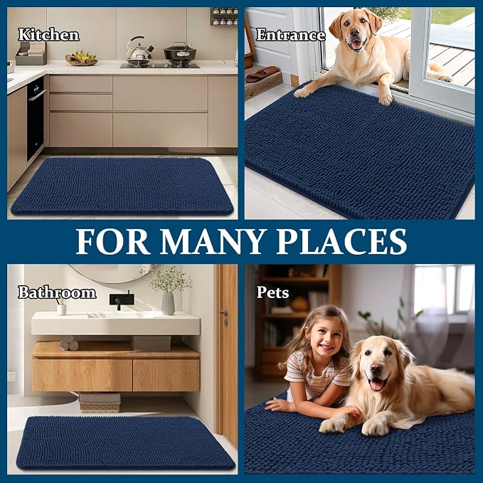 OLANLY Dog Door Mat for Muddy Paws 30x17, Absorbs Moisture and Dirt, Absorbent - Image 8