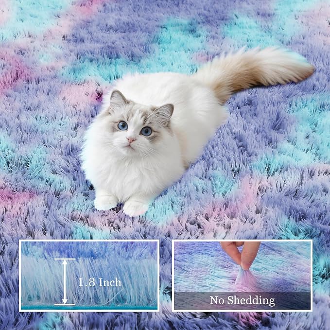 8x10 Area Rugs for Living Room Bedroom: Ultra Soft Fluffy Shag Rug Upgrade - Image 5
