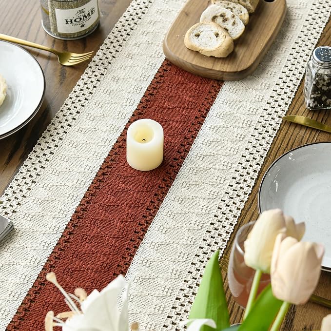 Artoid Mode Caramel Farmhouse Rustic Table Runner 12x72 Inch | Seasonal Holiday - Image 4