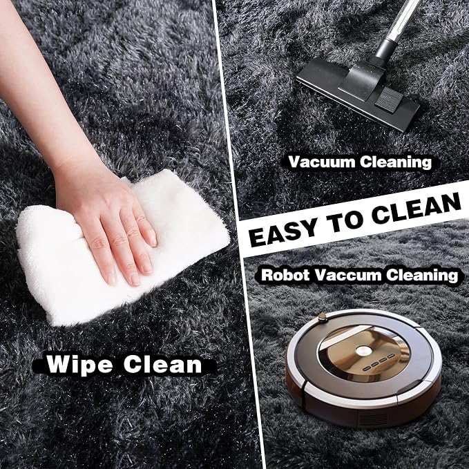 Area Rugs 9x12 for Living Room, Ultra Soft Fluffy Rugs for Bedroom, Non-Slip - Image 3