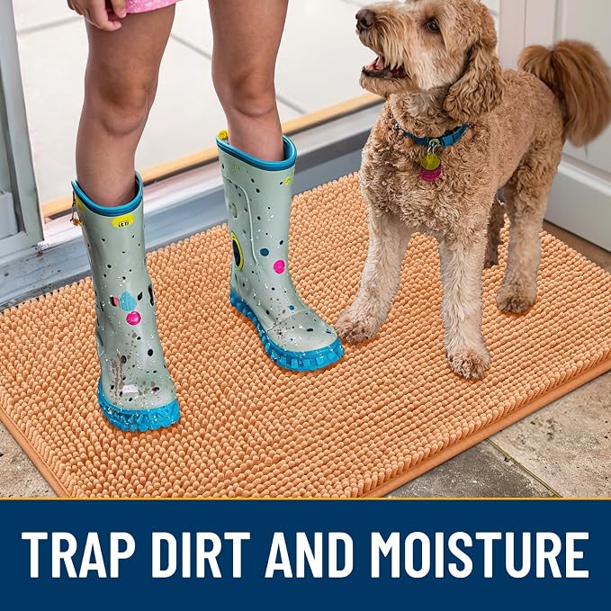 Smiry Dog Door Mat for Muddy Paws 70x24, Absorbent Dirt Trapper, Non-Slip - Image 3