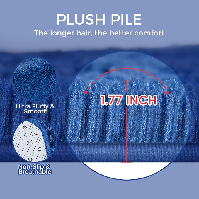 Ultra Soft Rug for Living Room, 4X6 Fluffy Shag Area Rug for Bedroom, Modern - Image 2