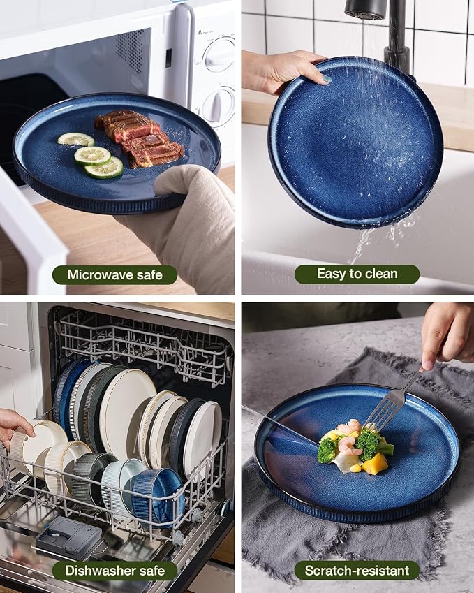 Famiware Star Ceramic Plates and Bowls Sets, Reactive Glaze Dishes - Image 6