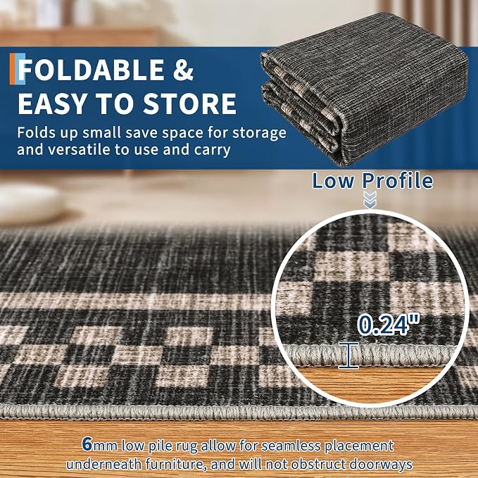 GarveeHome Modern Bordered 9x12 Area Rugs - Image 4