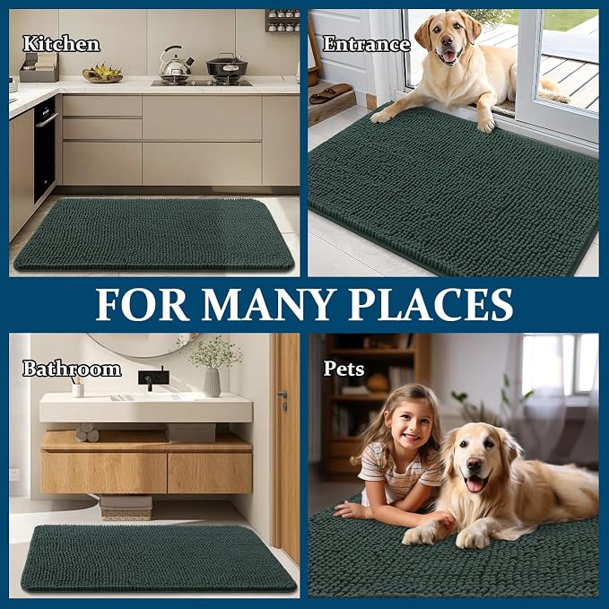 OLANLY Dog Door Mat for Muddy Paws 44x32, Absorbs Moisture and Dirt, Absorbent - Image 8