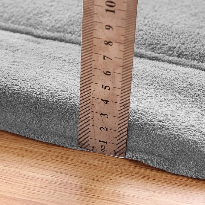 MAXYOYO Grey Coral Velvet Area Rug, Thick Japanese Tatami Mat Living Room Carpet - Image 6