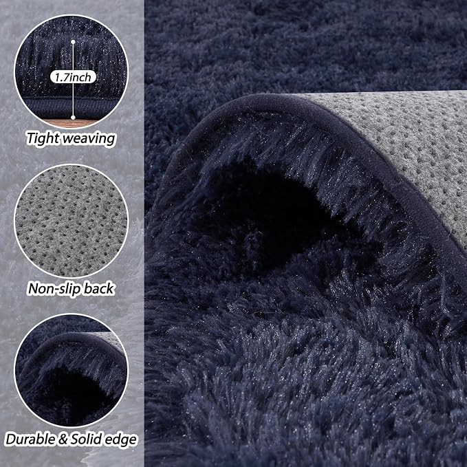 Area Rugs for Living Room 6x9, Ultra Soft Fluffy Rug for Bedroom, Modern Shaggy - Image 5