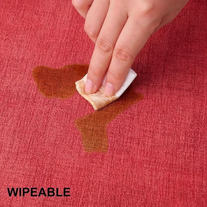 Faux Leather Heat Resistant Placemats 8 Packs, Waterproof Wipeable Dining PU - Image 5