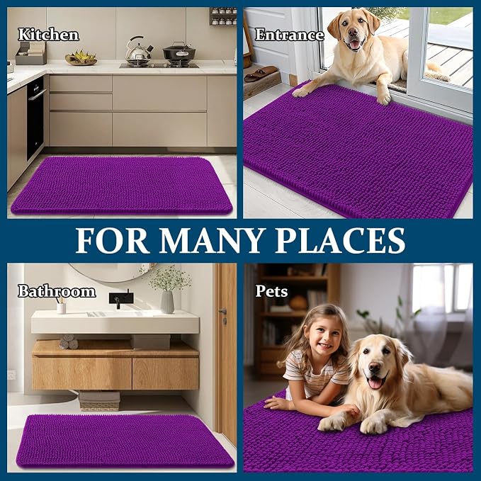 OLANLY Dog Door Mat for Muddy Paws 54x24, Absorbs Moisture and Dirt, Absorbent - Image 8
