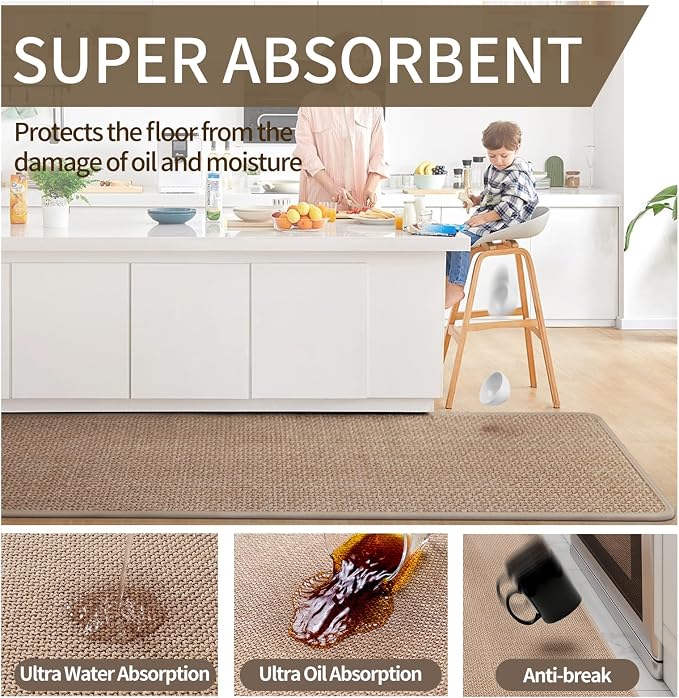 YDKGL Kitchen Rugs and Mats Non Slip Washable, Absorbent Runner Rugs - Image 5