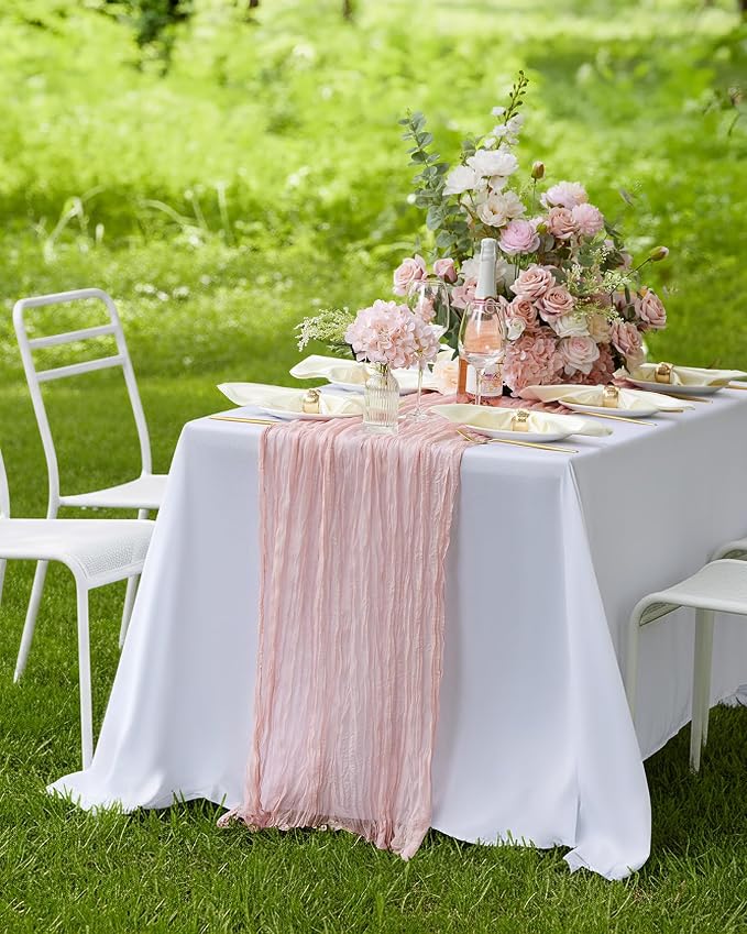 Pureegg 4-Pack Cheese Cloths Table Runner, Baby Shower, Wedding and Farmhouse - Image 7