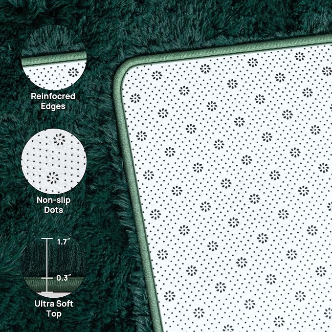 Deerhoo Large Shag Area Rugs 6 x 9, Plush Fuzzy Rugs - Image 4
