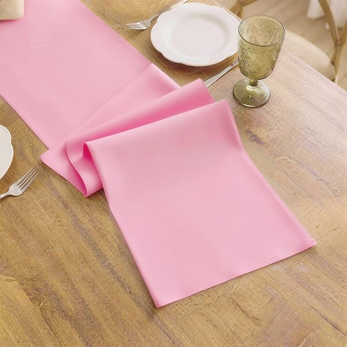 Pink Table Runner, Waterproof Washable Runners 72 Inches Long | Reusable 12x72 - Image 3