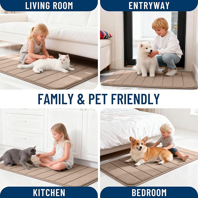 OLANLY Memory Foam Long Bathroom Rugs Runner 59x20, Super Soft Absorbent Bath - Image 9