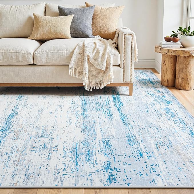 10x14 Area Rugs Washable Rug: Anti-Skid Abstract Modern Living Room Rug Soft - Image 9