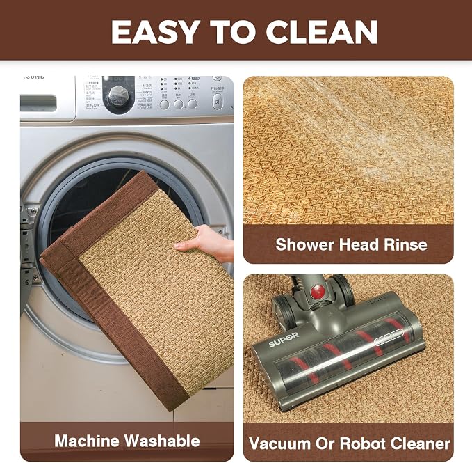 YDKGL Kitchen Runner Rugs Non Slip Washable Anti Fatigue, Super Absorbent 0.4" - Image 8