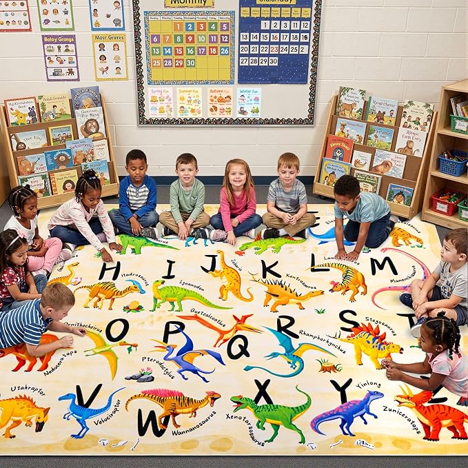 4x6 ABC Classroom Rug for Kids Playroom, Alphabet Rug by Unknown