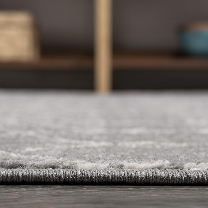 JONATHAN Y Boho Vintage Diamond Gray/Ivory Square Area Rug 7X7 ft, Moroccan Hype - Image 6