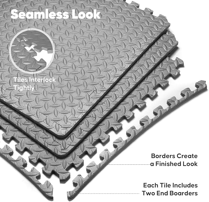 36 Pack Home Gym Mat, Puzzle Exercise Mat, EVA Interlocking Foam Floor Tiles - Image 5