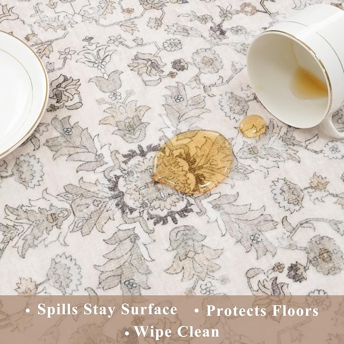 3x5 Kitchen Rug Washable Non-Slip, Soft Low-Pile Thin Door Mat - Image 6