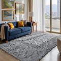 Fluffy Rug Shag Area Rug, Light Grey 4x6 Area Rugs by Yongyangjuxi