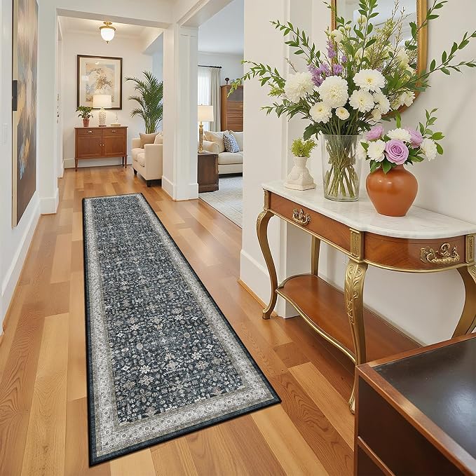 Ashen Washable 2x10 Hallway Runner Rug - Image 8