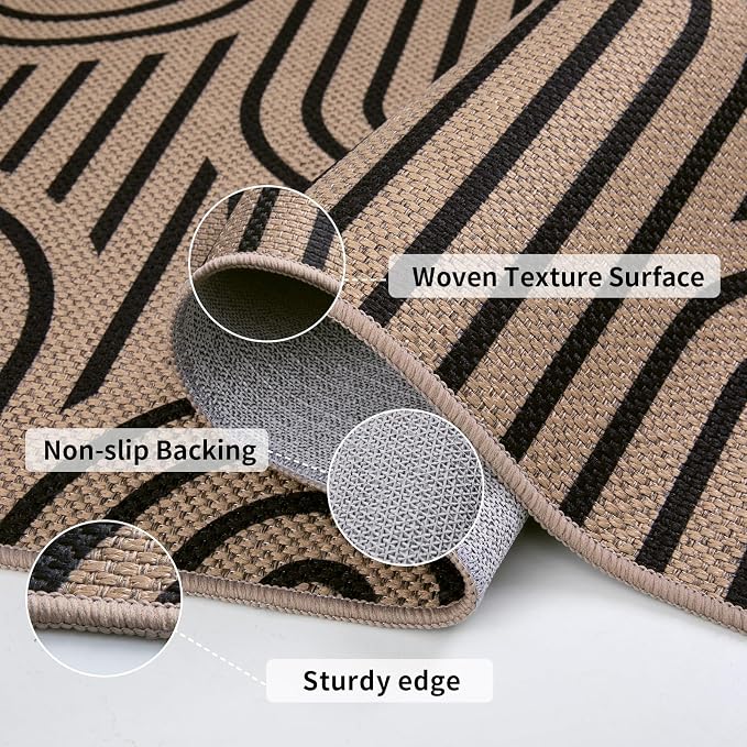 Tangsoo Modern Easy Jute 2x3 Outdoor Washable Rug - Image 3