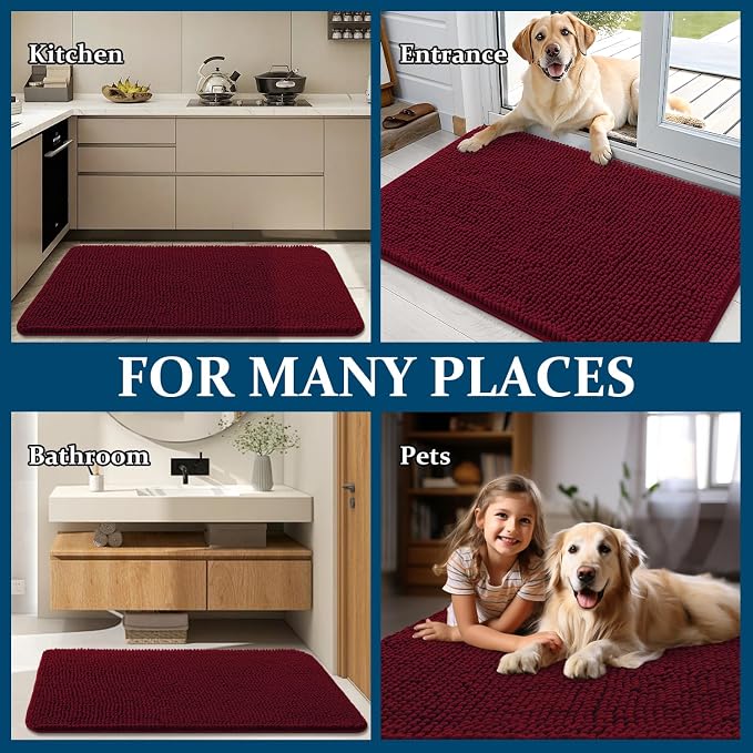 OLANLY Dog Door Mat for Muddy Paws 59x20, Absorbs Moisture and Dirt, Absorbent - Image 8