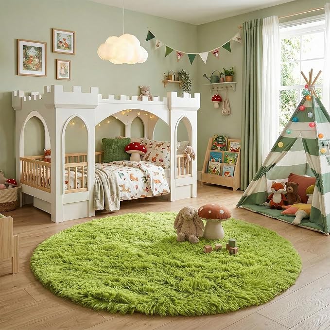 Grass Green Small Round Rug 3Ft - Image 3