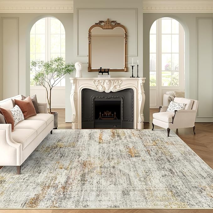 Soalmost Washable Area Rug 8x10, Large Soft Abstract Rugs - Image 2