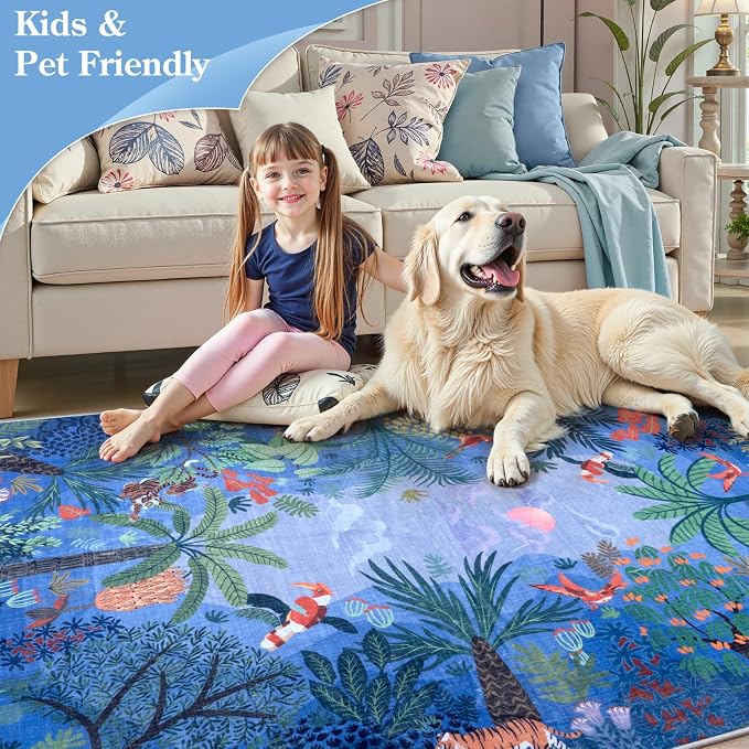 LIVEBOX Jungle Animal Print Dining Room Rugs - Image 4