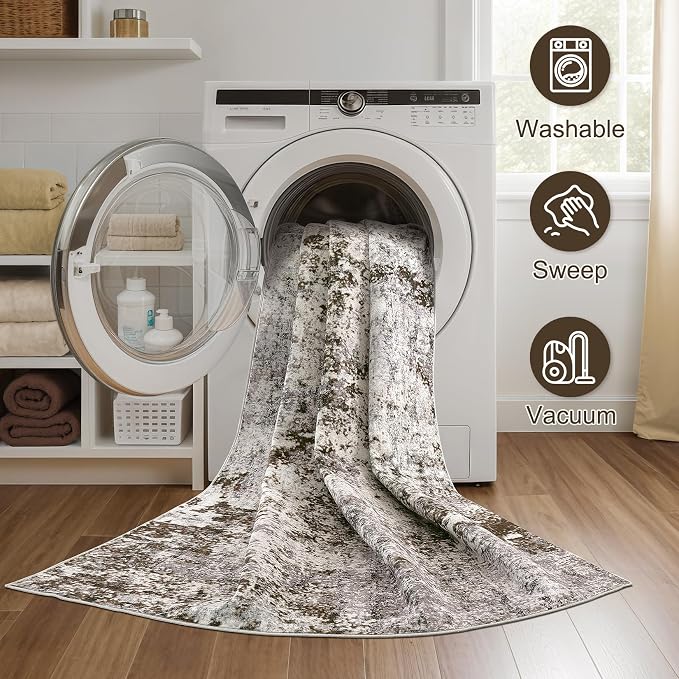 DMOYEST 8x10 Area Rug for Living Room, Washable & Non Slip Large Indoor Carpet - Image 7