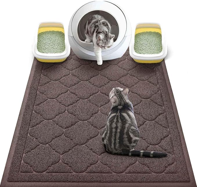 WePet Cat Litter Box Mat, Kitty Premium PVC Pad, Durable Trapping Rug, by WePet