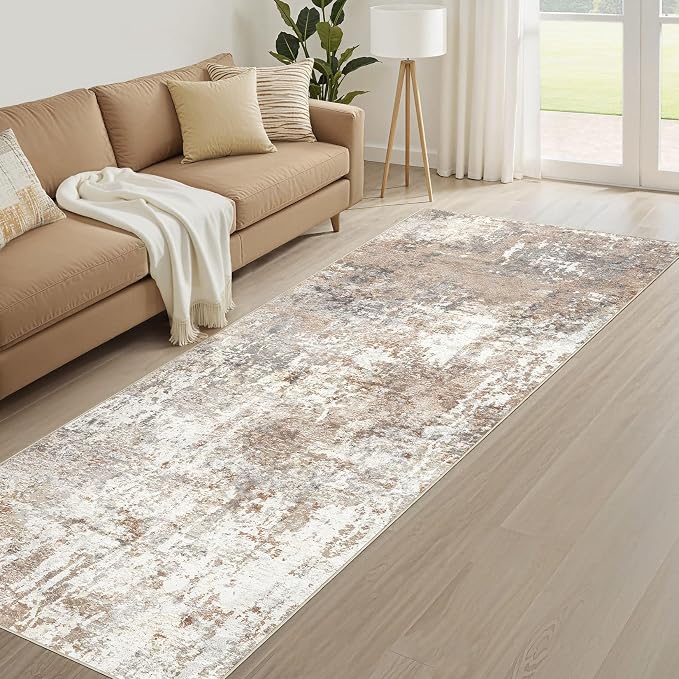 Runner Rug Kitchen Washable Rugs: 2x8 Non-Slip Abstract Soft Modern Stain - Image 7