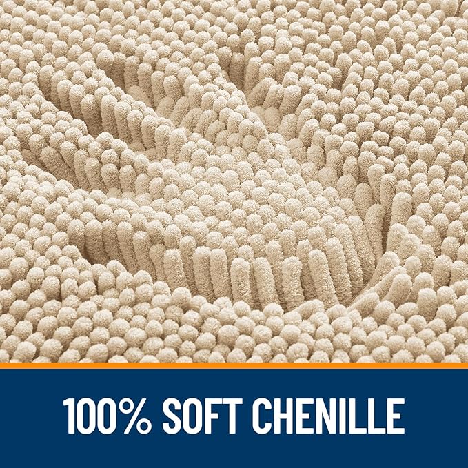 OLANLY Large Bathroom Rugs 47x32, Extra Soft Absorbent Chenille Bath Rugs - Image 3