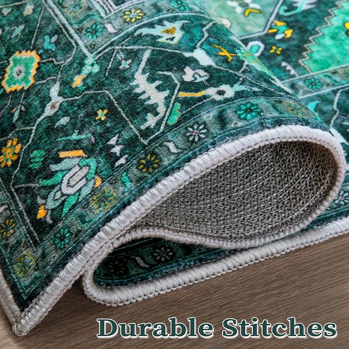 SERISSA Boho Round Area Rug, 6ft Washable Non-Slip Circle Rug, Ultra Soft - Image 8