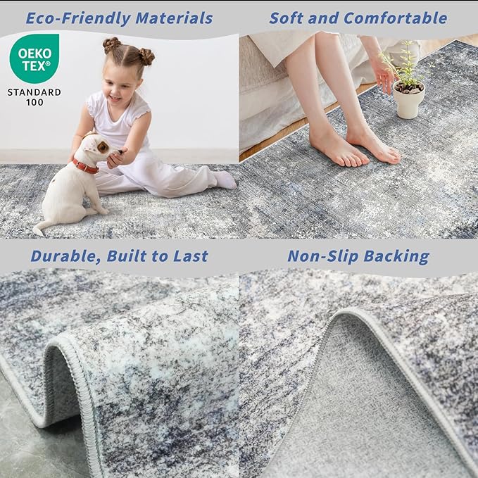 3x10 ft Long Hallway Runner Rug – Non-Slip Washable Kitchen Floor Rug - Image 5